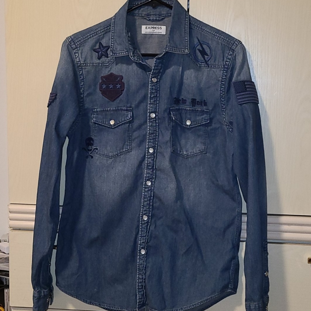 Express denim button up